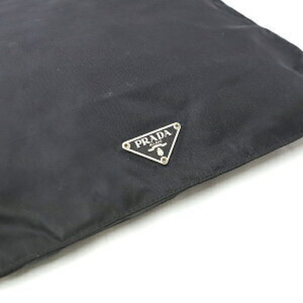 Prada Triangle Logo Crossbody Shoulder Bag Flat Black - Picture 4 of 6